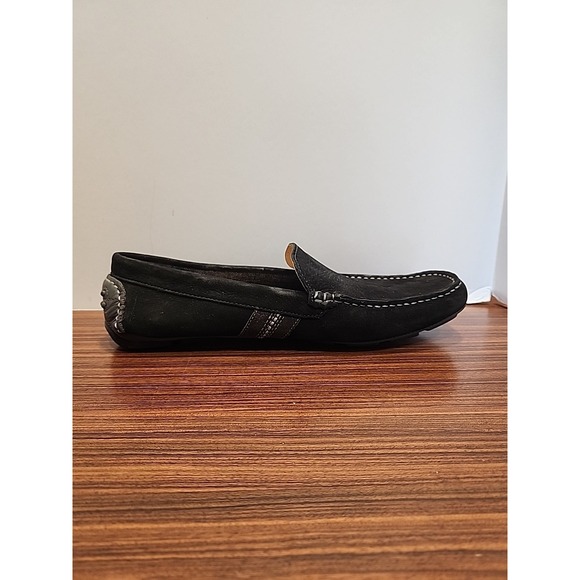 G. H.‎ Bass & Co Black Suede Loafers Slip On Shoes Men Size 10 M Made In Brazil